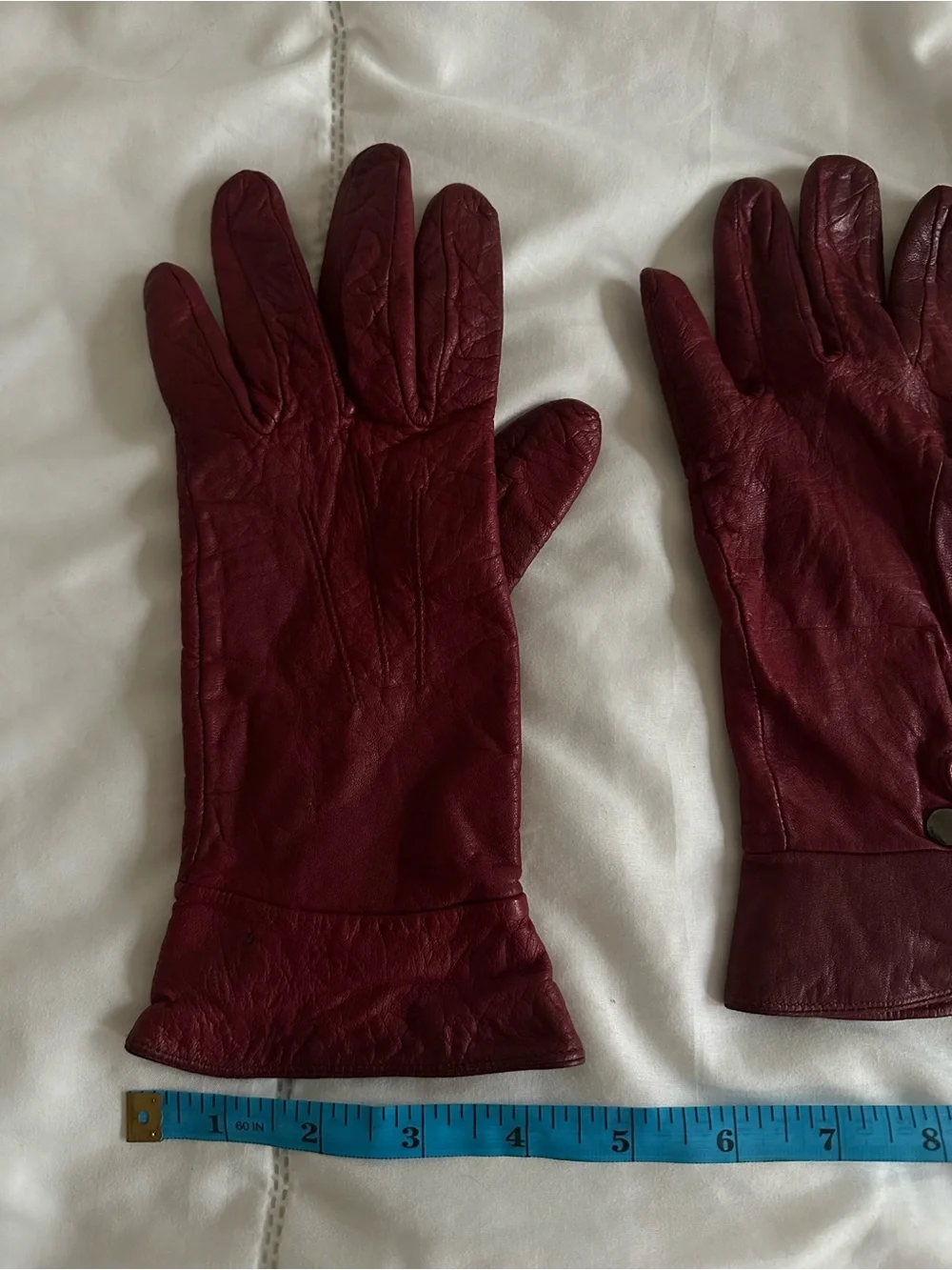 Burgundy Leather Women's Gloves